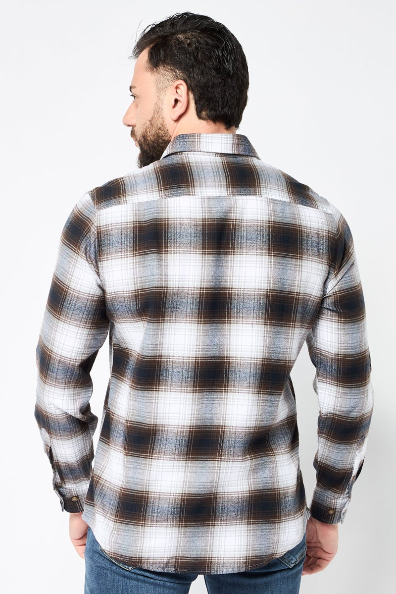 Selected Homme Men Slim Fit Plaid Long Sleeves Casual Shirt, Multicolor - Image 4